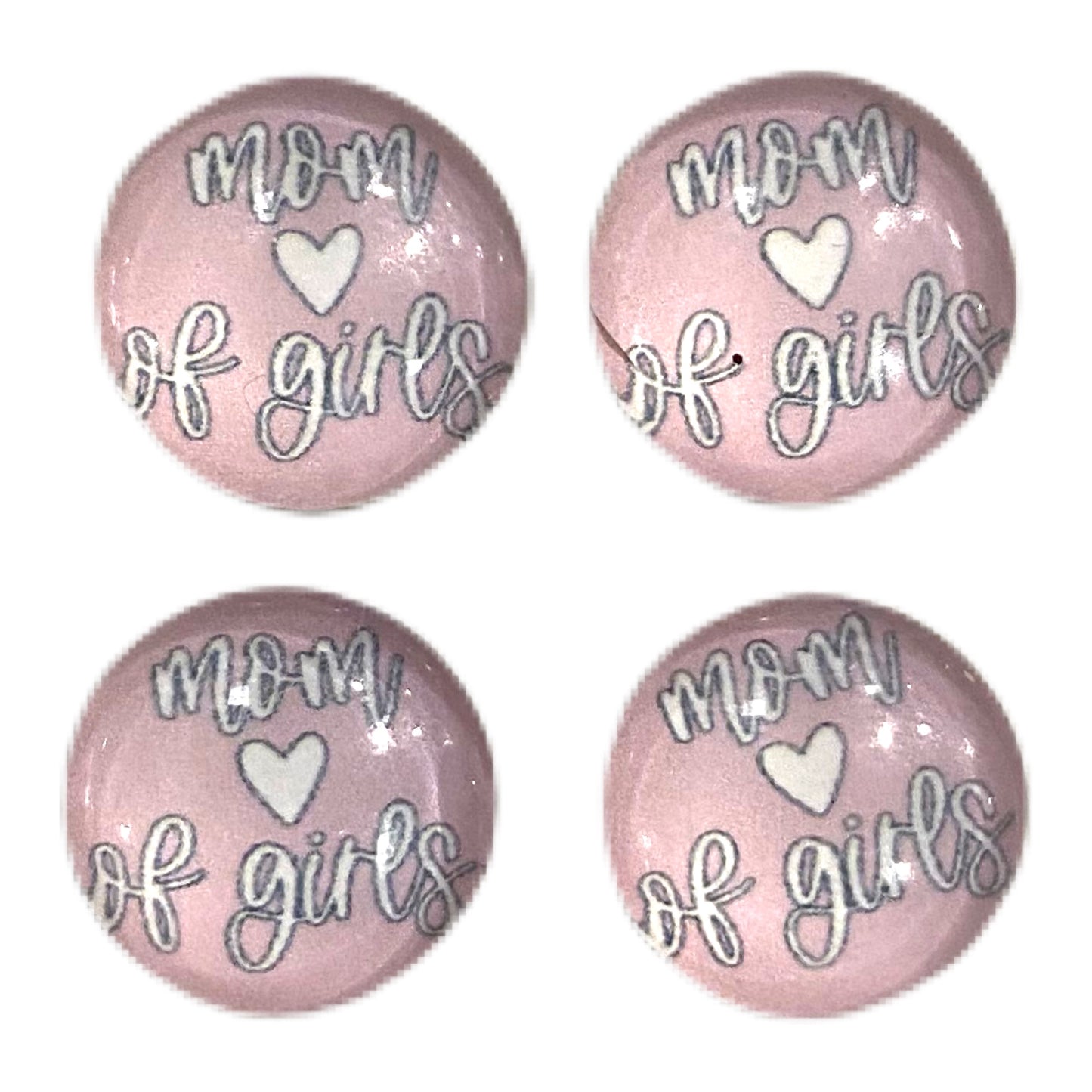 Mom ❤️ of Girls (Custom)-12mm Glass Cabochon