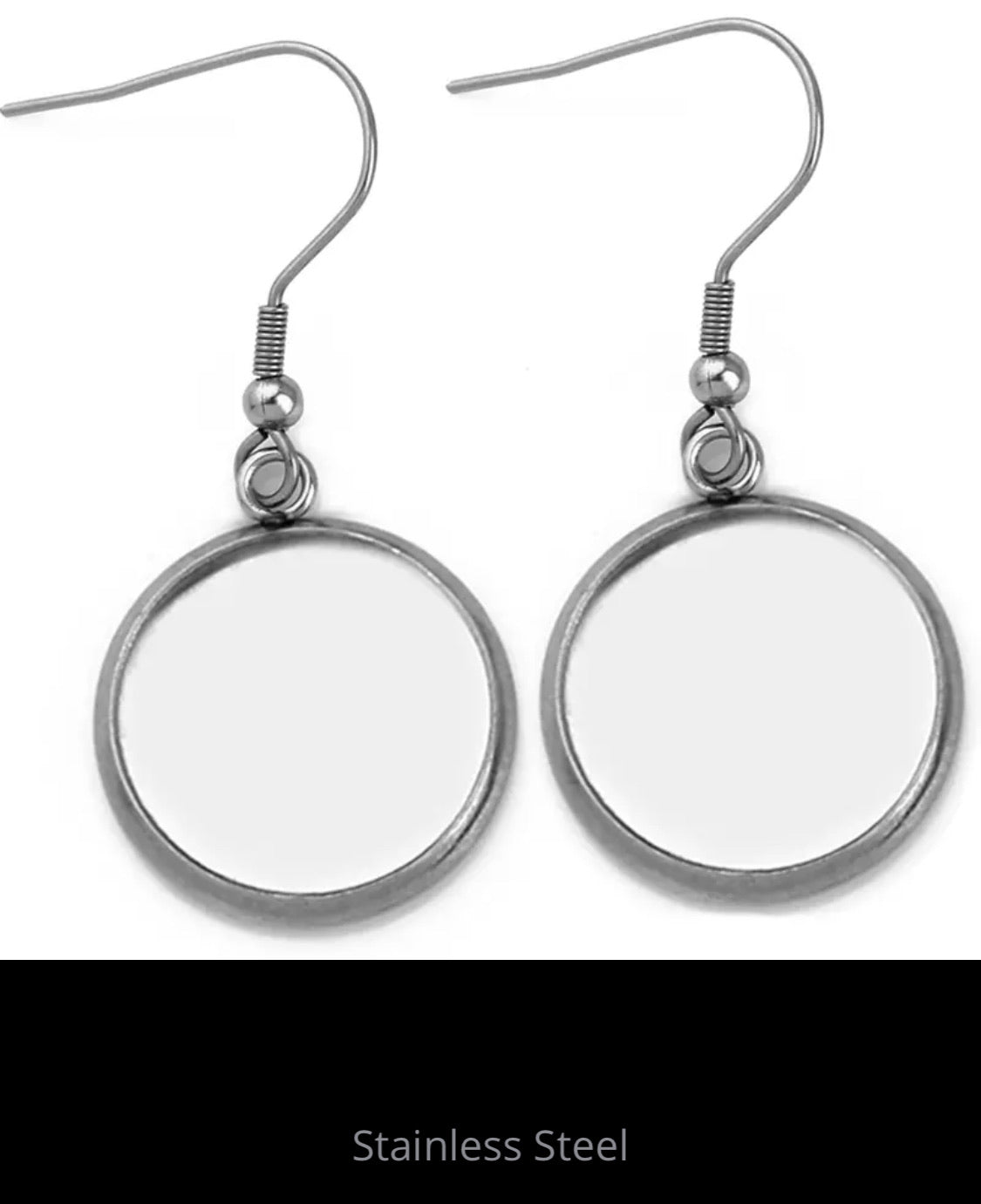12mm Cabochon Base Dangle Earring Hooks