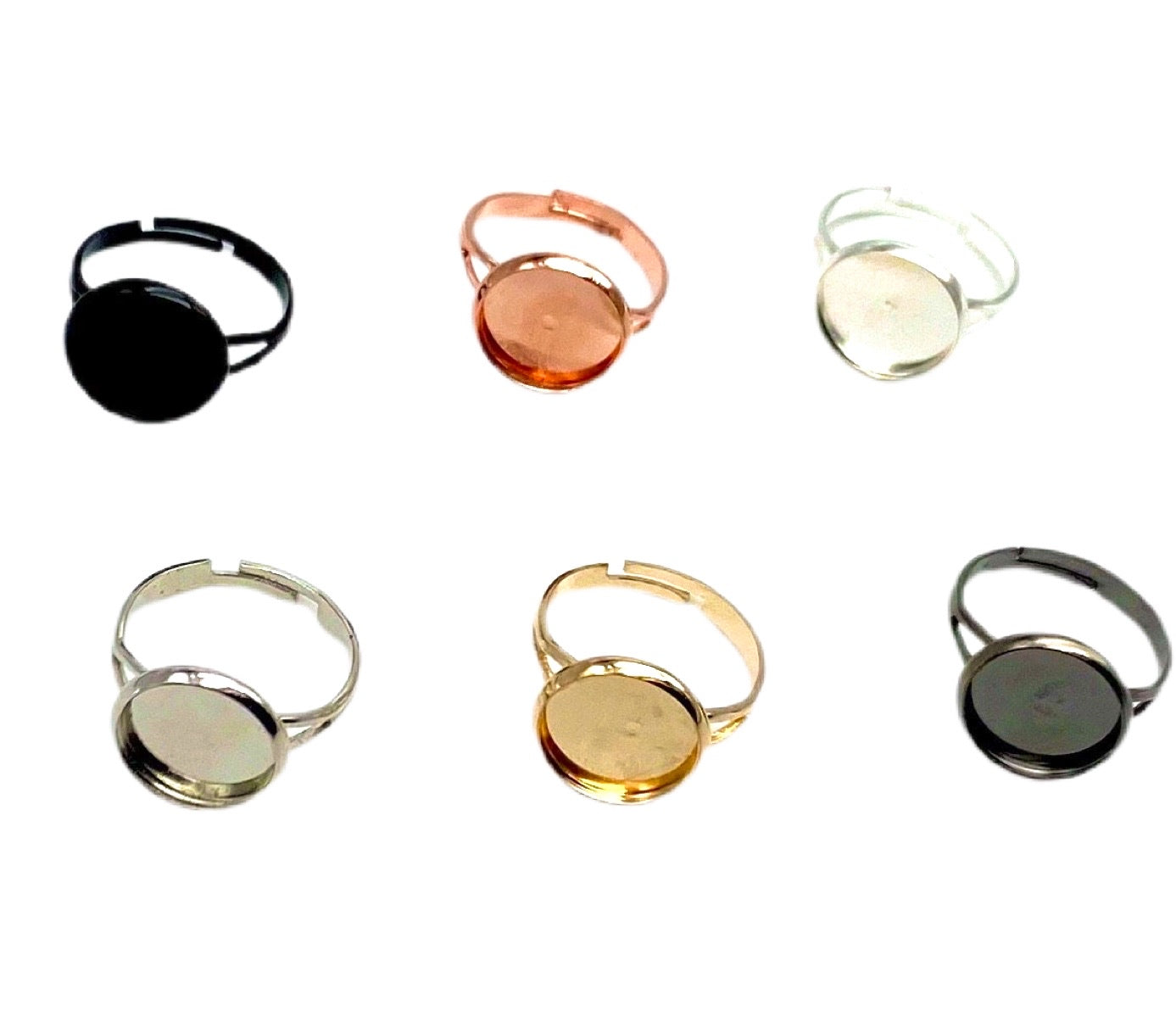 Adjustable Ring with 12mm Cabochon Base