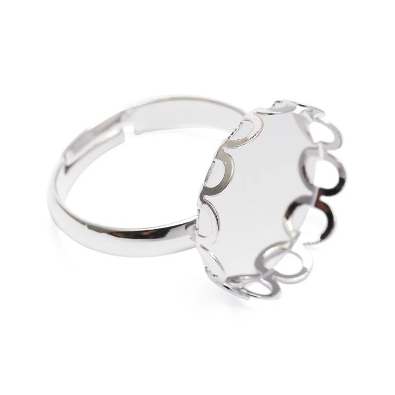 Adjustable Loop Ring-12mm Cabochon Base