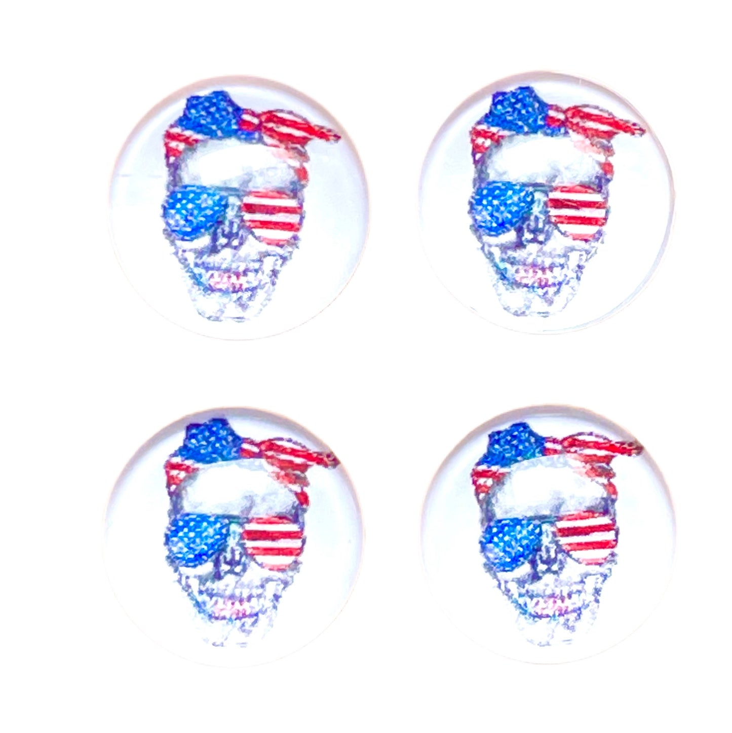 Rockin Merica -12mm Glass Cabochon