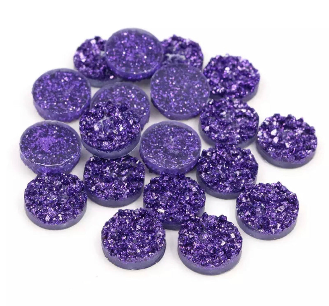 Plum-8/10/12mm Druzy