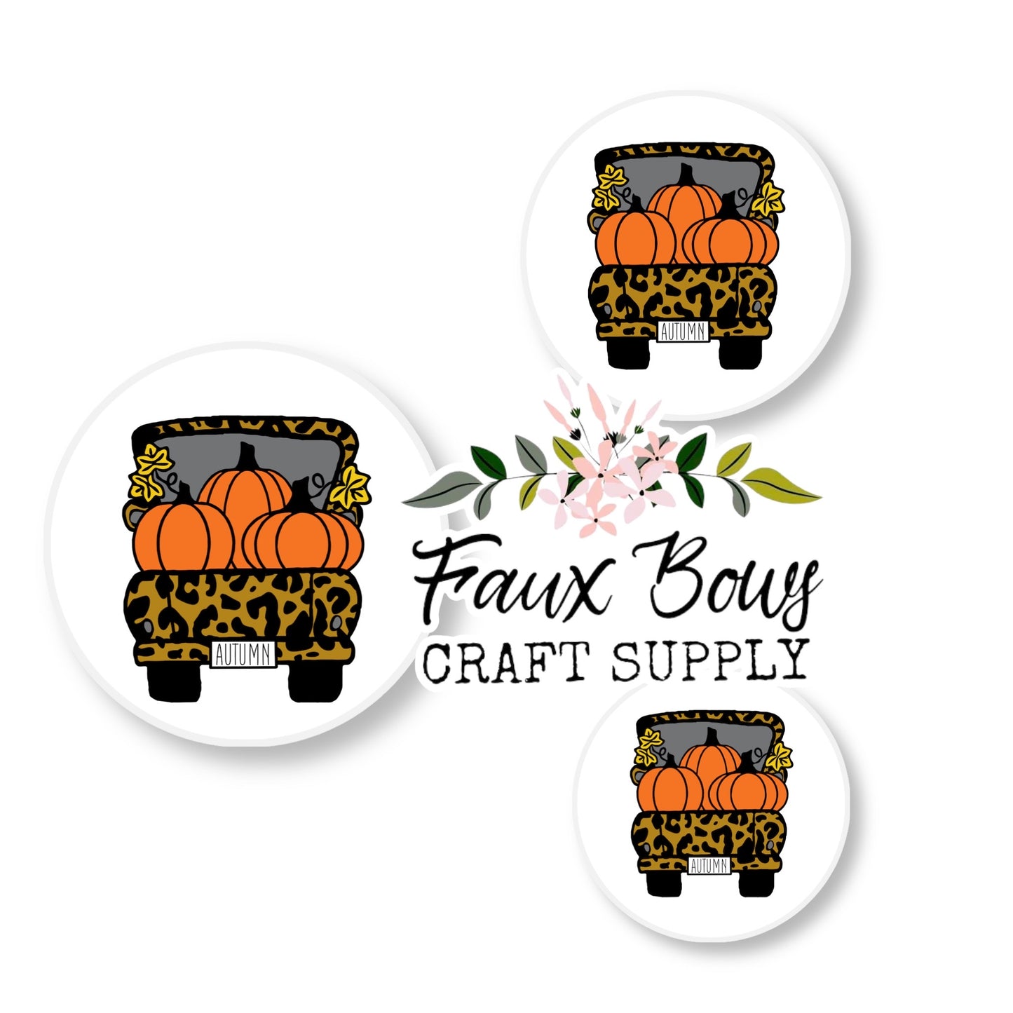 Cheetah Pumpkin Truck (Custom)-8/10/12mm Glass Cabochon