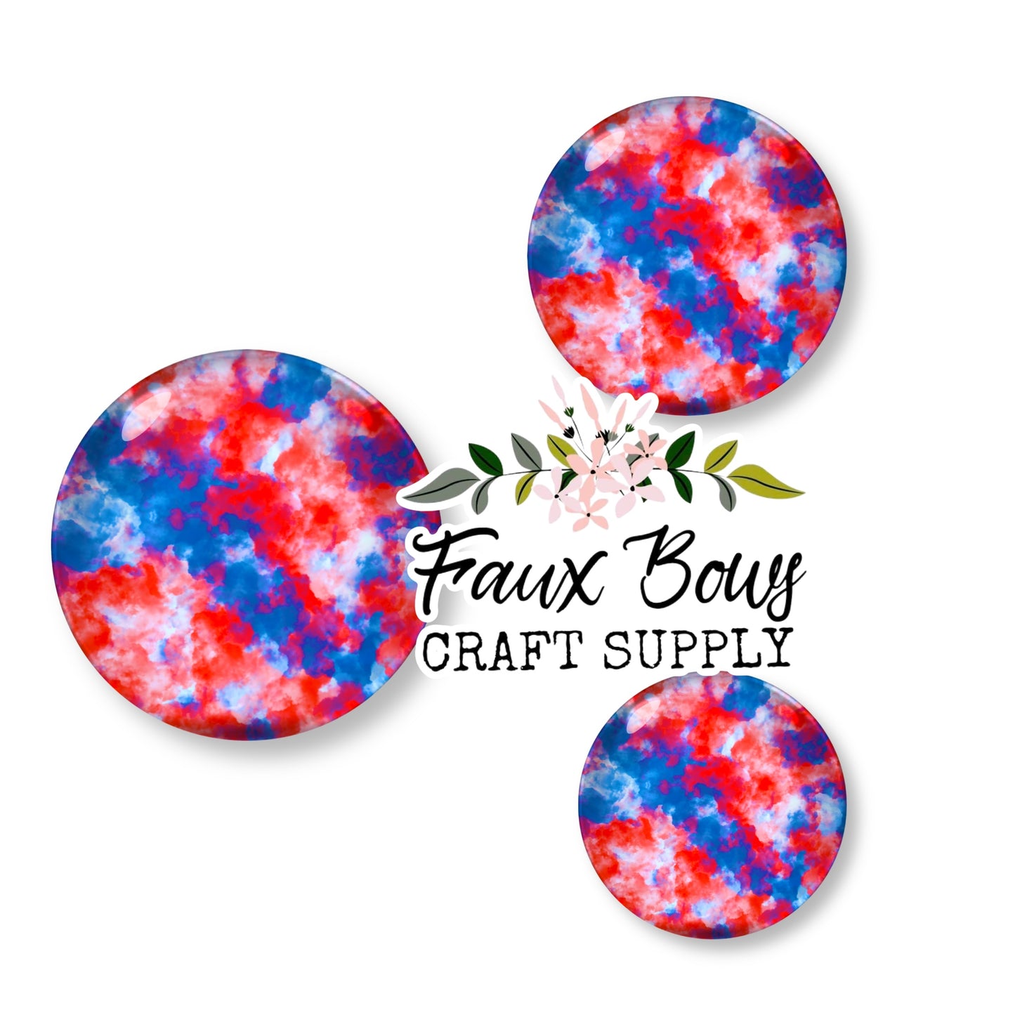 Patriotic Watercolor-(CUSTOM) 8/10/12mm Glass Cabochon