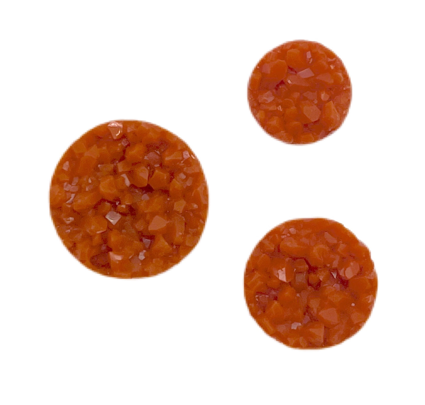Matte Pumpkin-8/10/12mm Druzy Cabochon