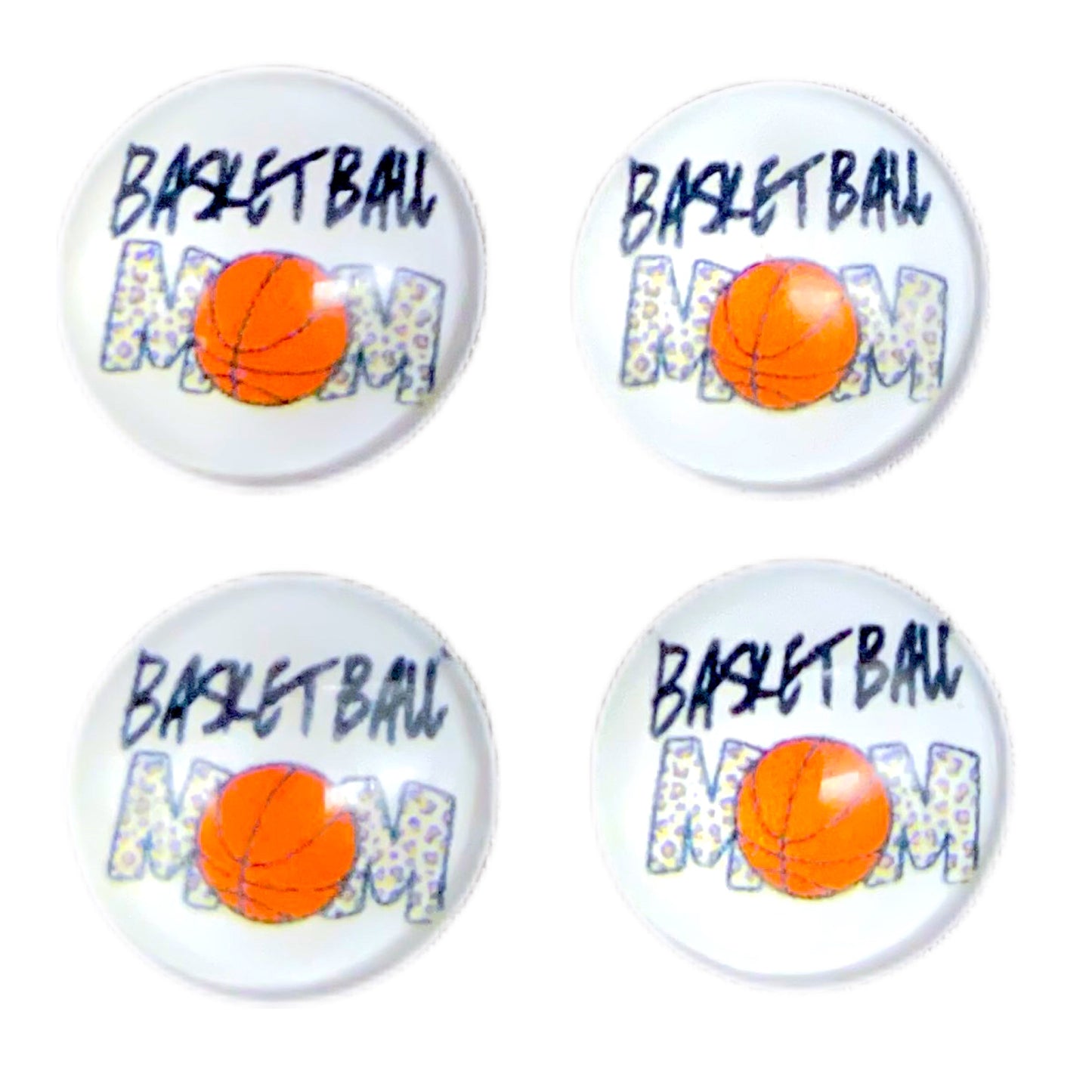 Basketball Mom-Cheetah (Custom)-12mm Glass Cabochon