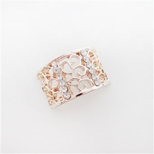 Rose Gold Rhinestone Arch - Metal Button