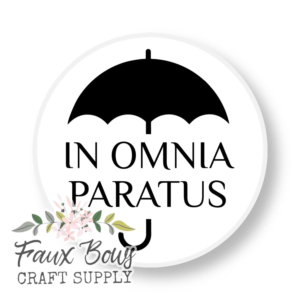 In Omnia Paratus 12mm Glass Cabochon