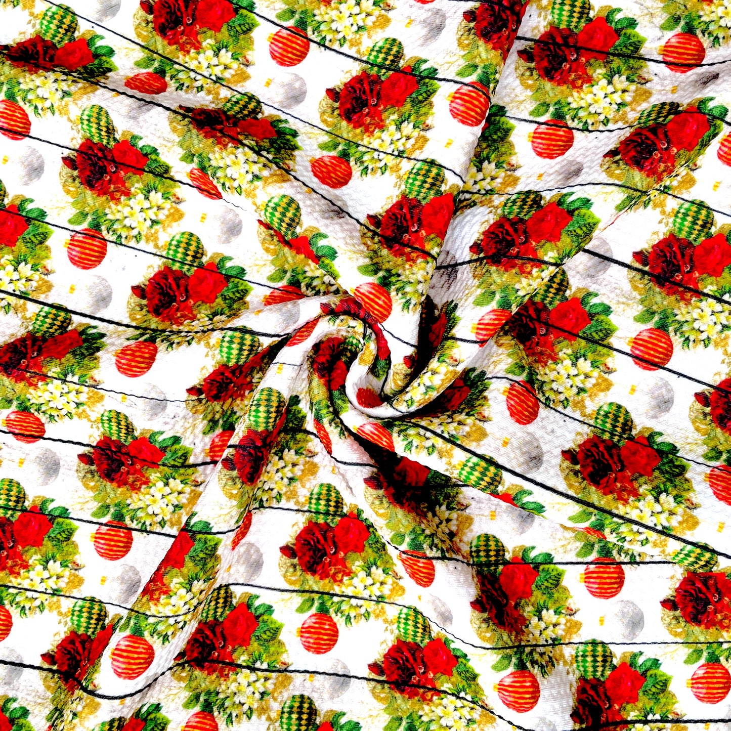 Holiday Greetings Bullet Fabric (Custom Print)
