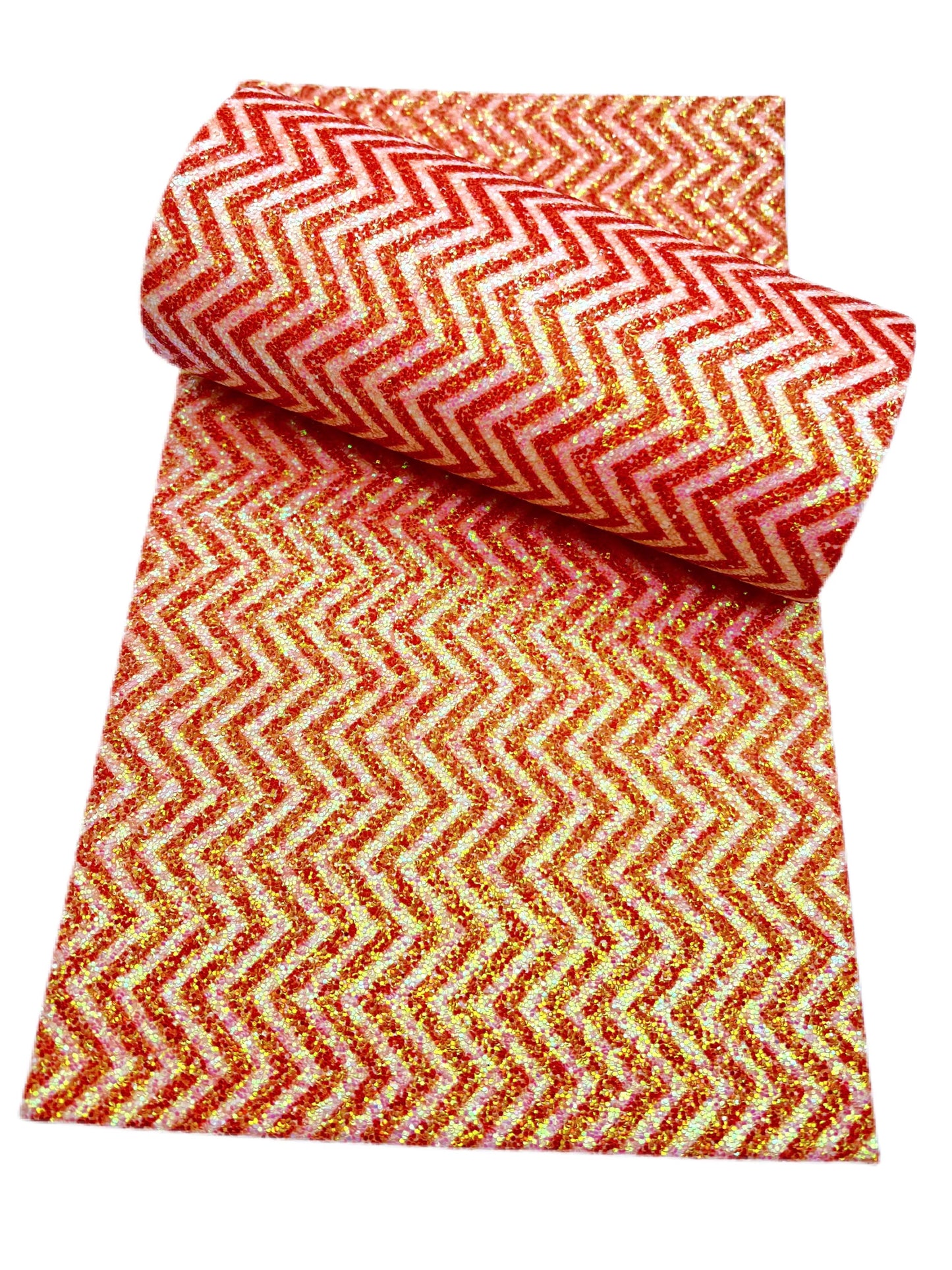 Red Chevron Chunky Glitter Sheet