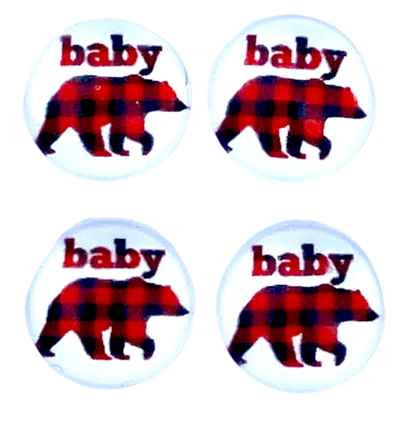 Baby Bear-12mm Glass Cabochon