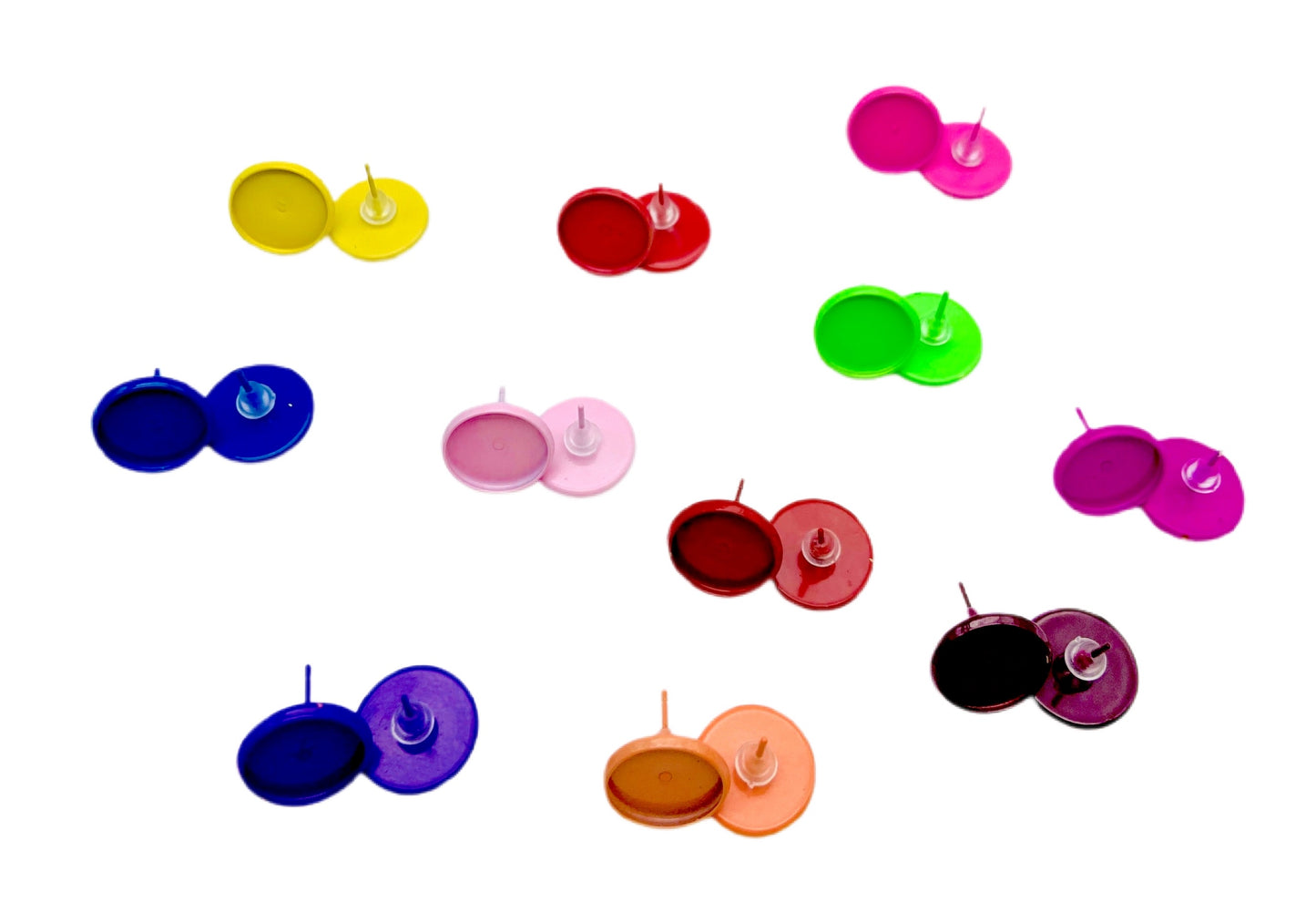 Colored Studs-12mm Cabochon Base