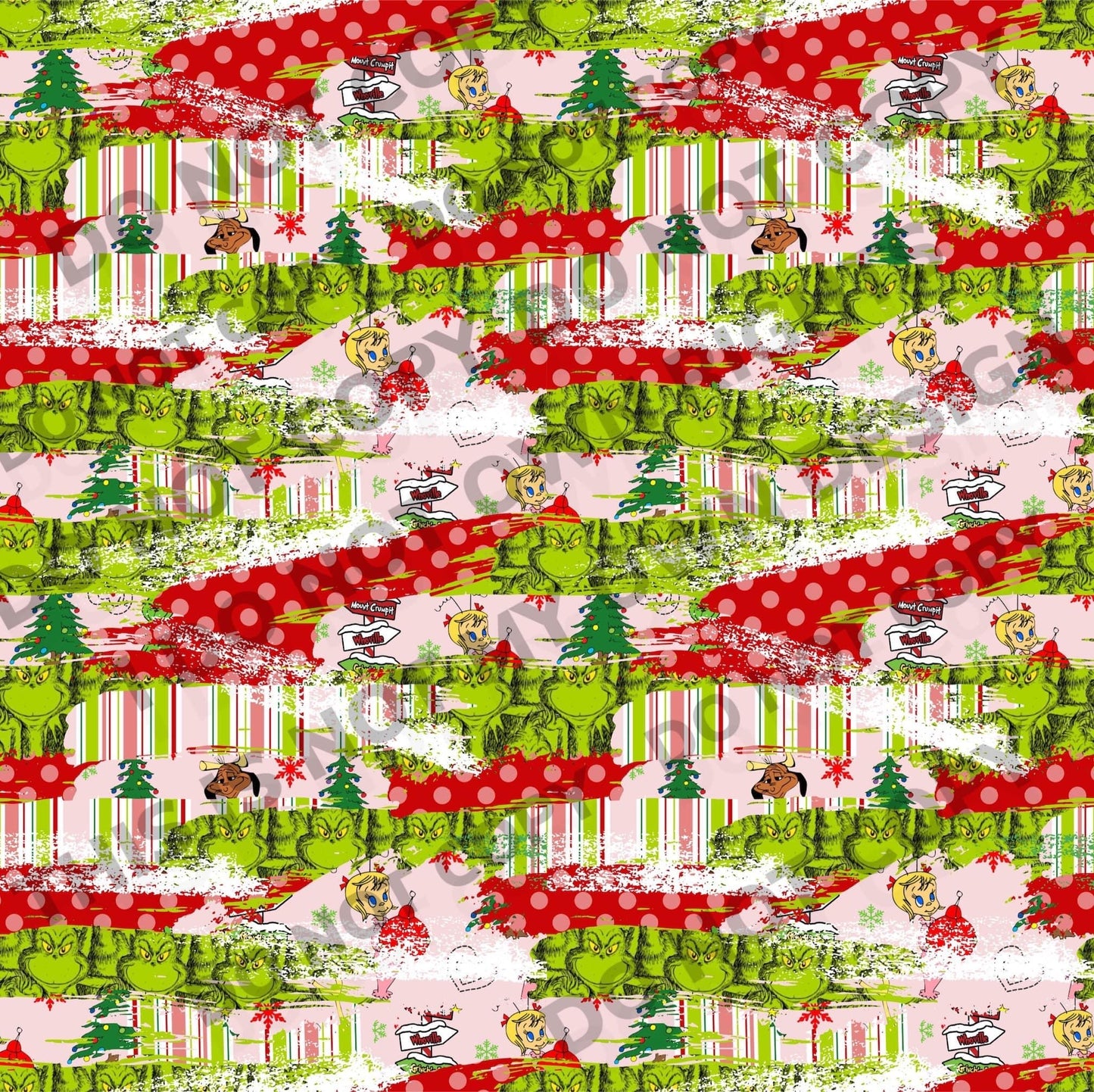 Grinch Brushstrokes Fabric Bullet/DBP/Leather