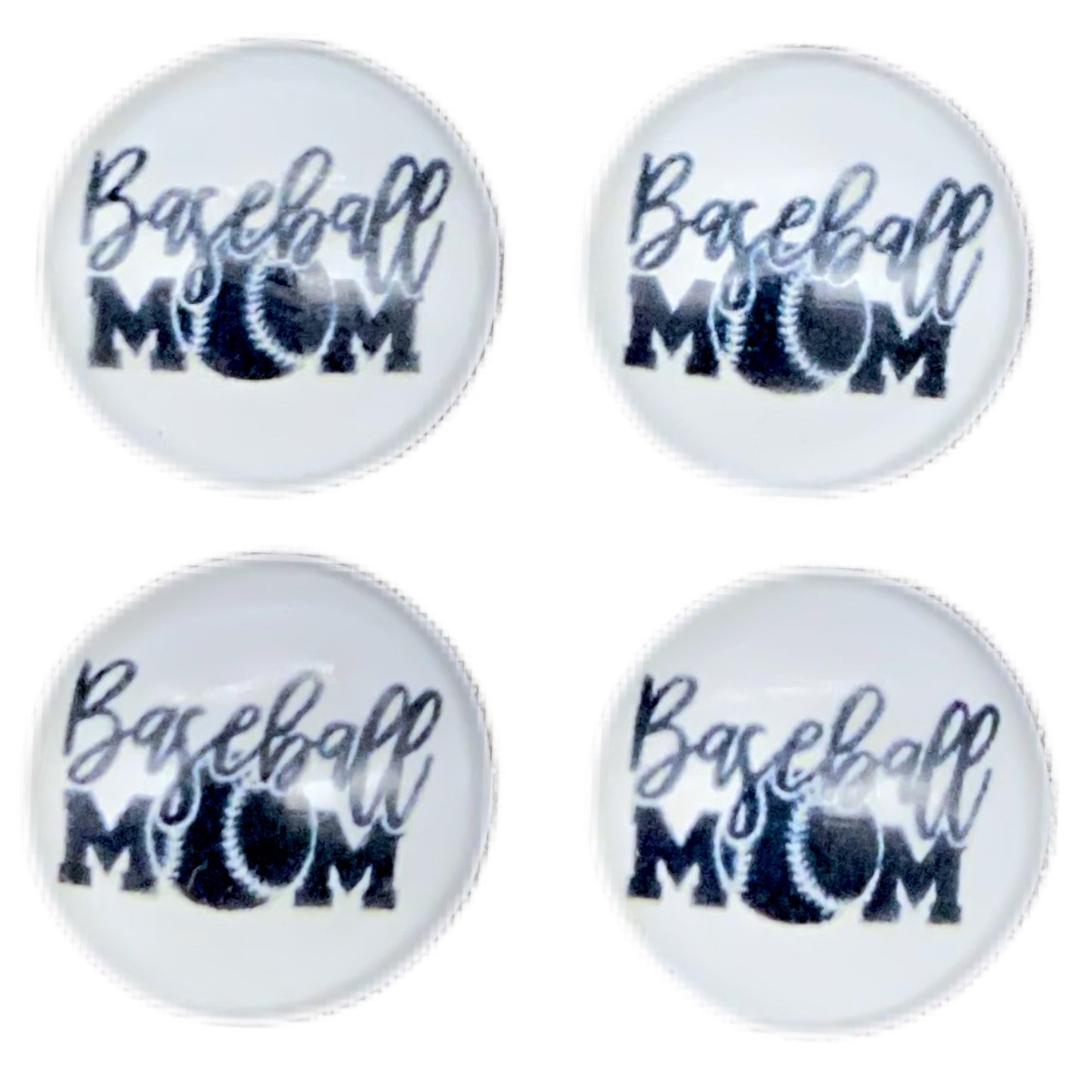 Baseball Mom (Custom)-12mm Glass Cabochon