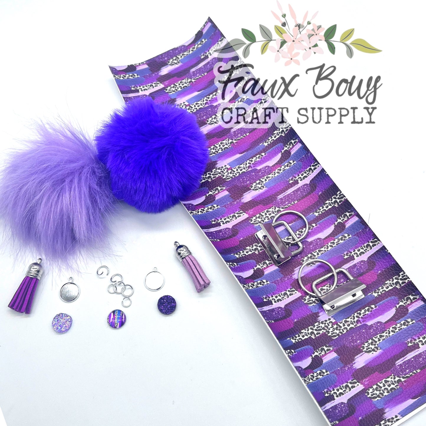 Purple BrushStrokes Keychain DIY KIT