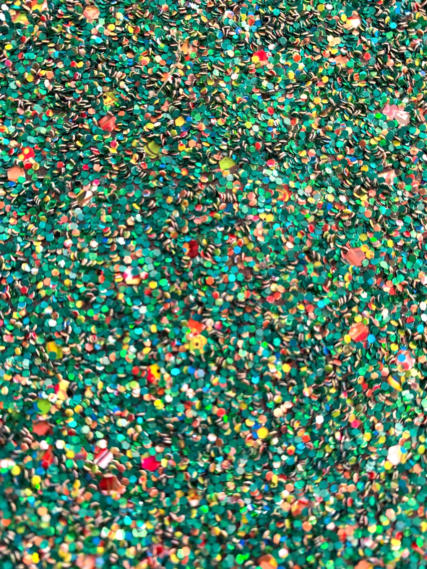 Green Confetti Mix Chunky Glitter Canvas