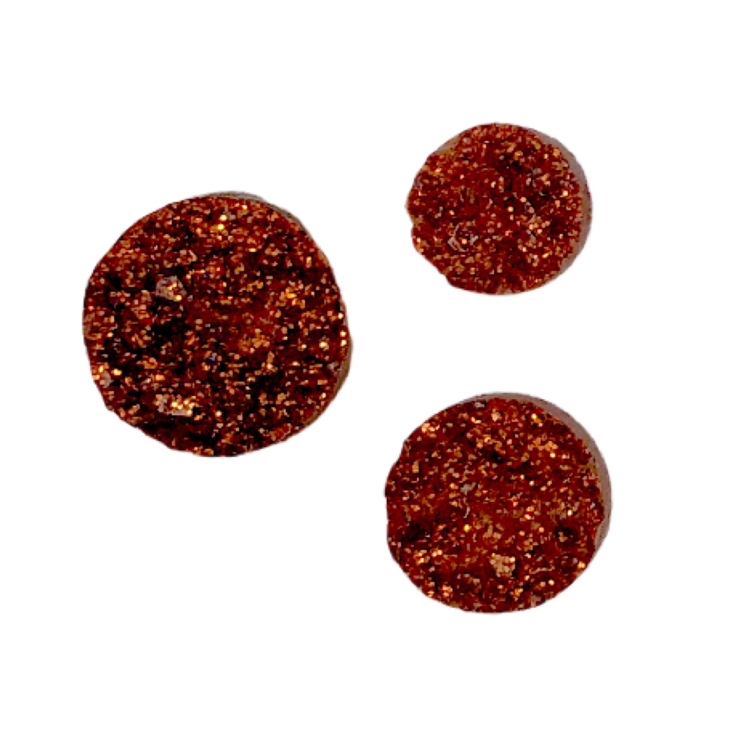 Glitter Pumpkin-8/10/12mm Druzy Cabochon