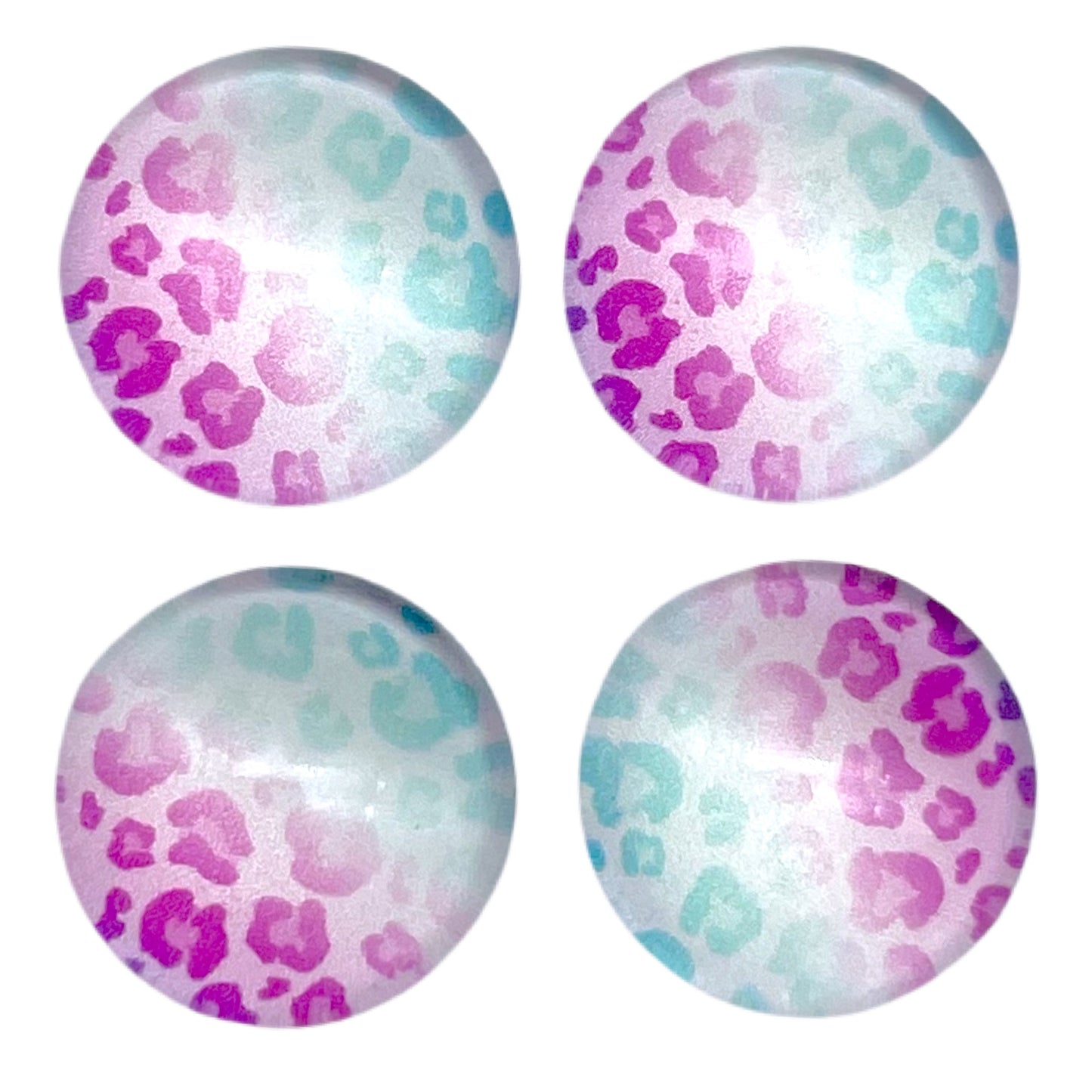 Pastel Cheetah (Custom) 12mm Glass Cabochon