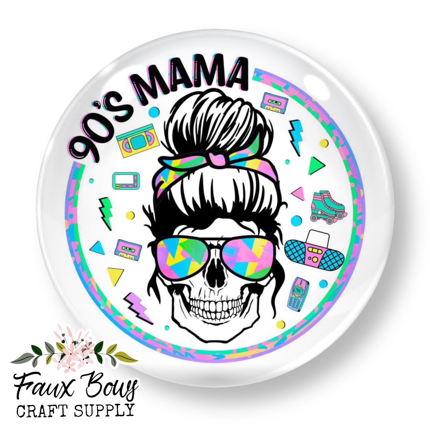 90’s Mama -12mm Glass Cabochon