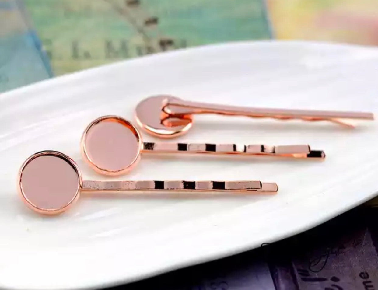 Bobby Pin-12mm Cabochon Base