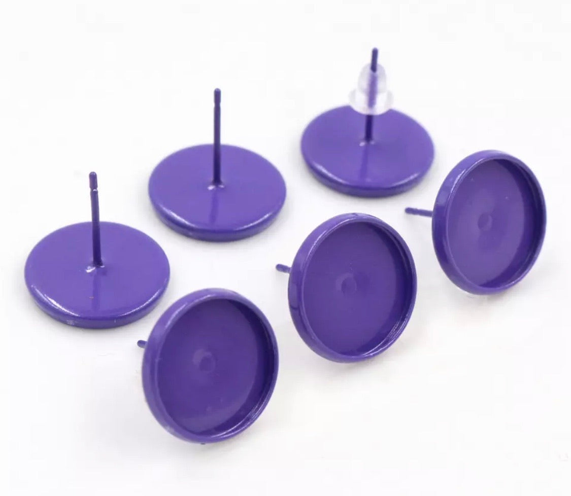 Colored Studs-12mm Cabochon Base