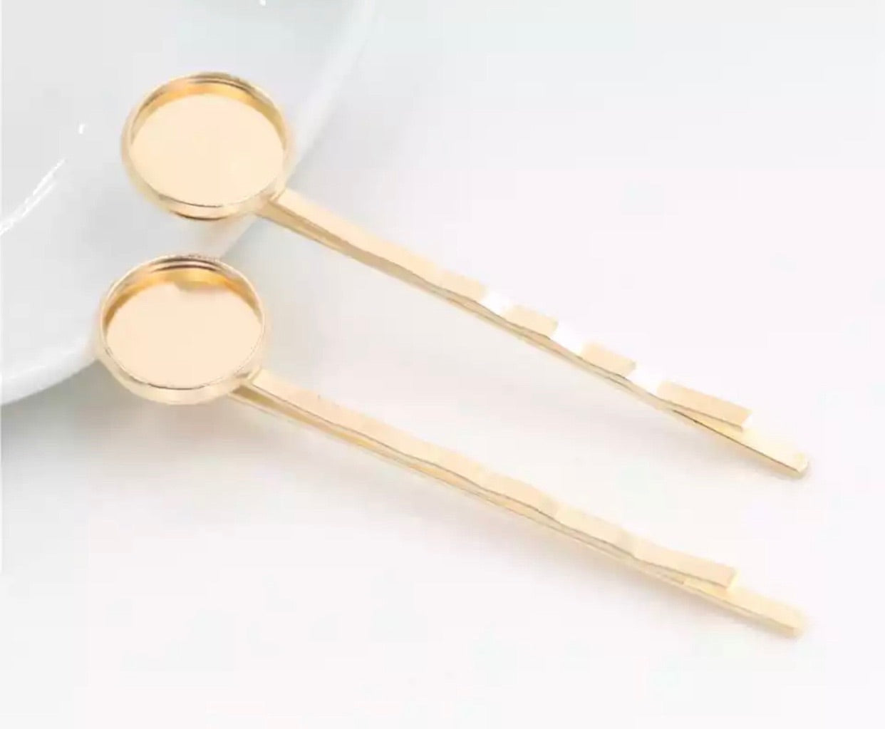 Bobby Pin-12mm Cabochon Base