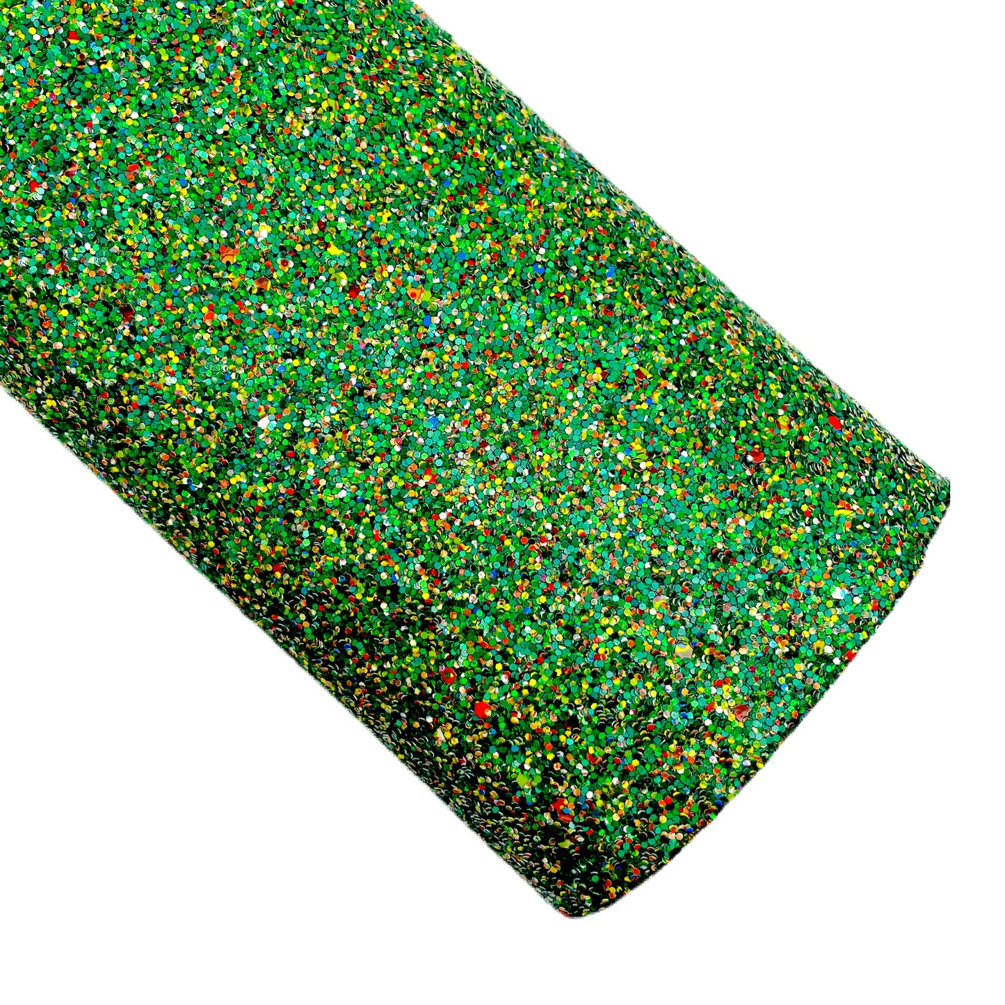 Green Confetti Mix Chunky Glitter Canvas