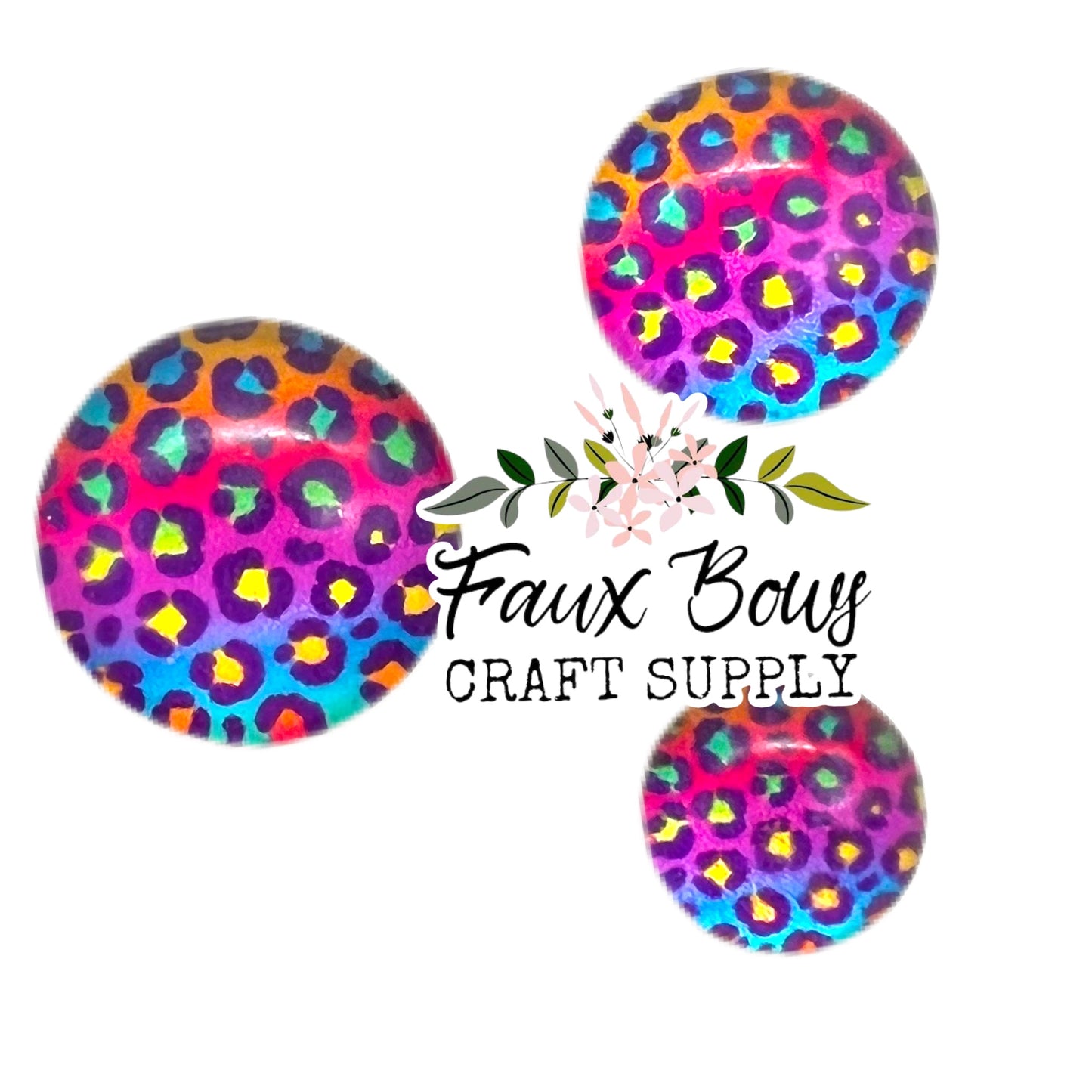 Neon Cheetah (Custom)-8/10/12mm Glass Cabochon