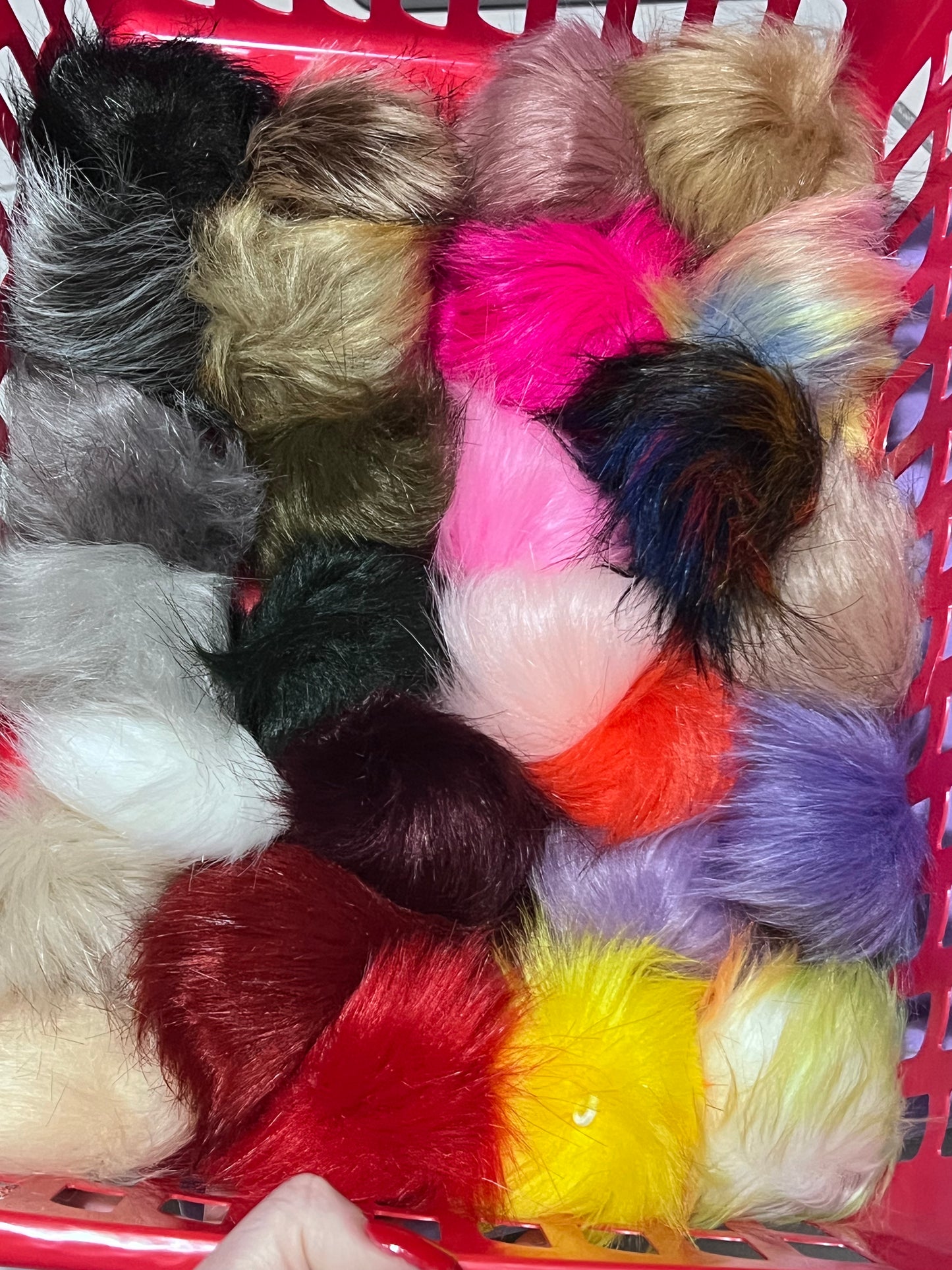 NEW Long Hair Puff Poms