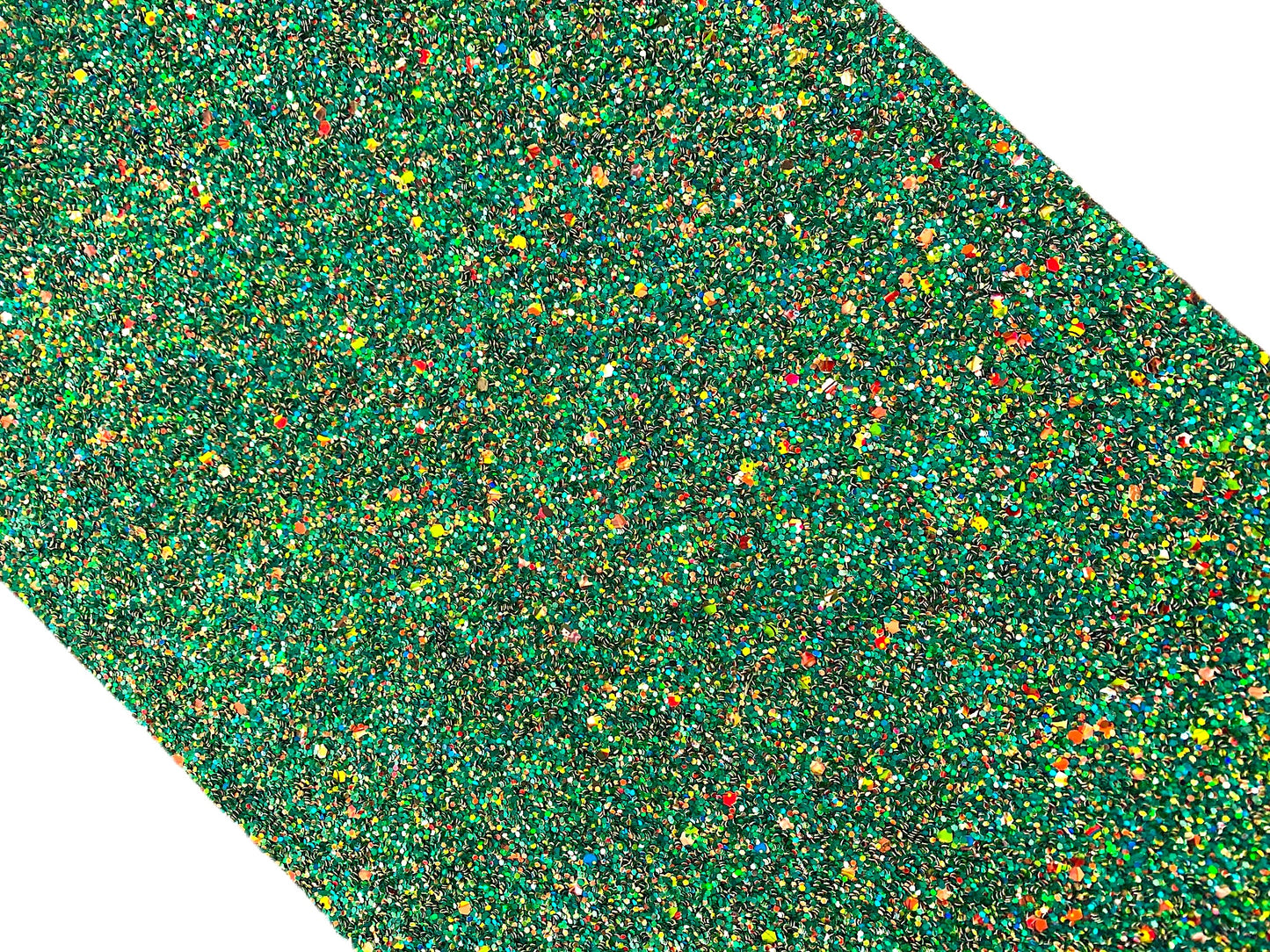 Green Confetti Mix Chunky Glitter Canvas