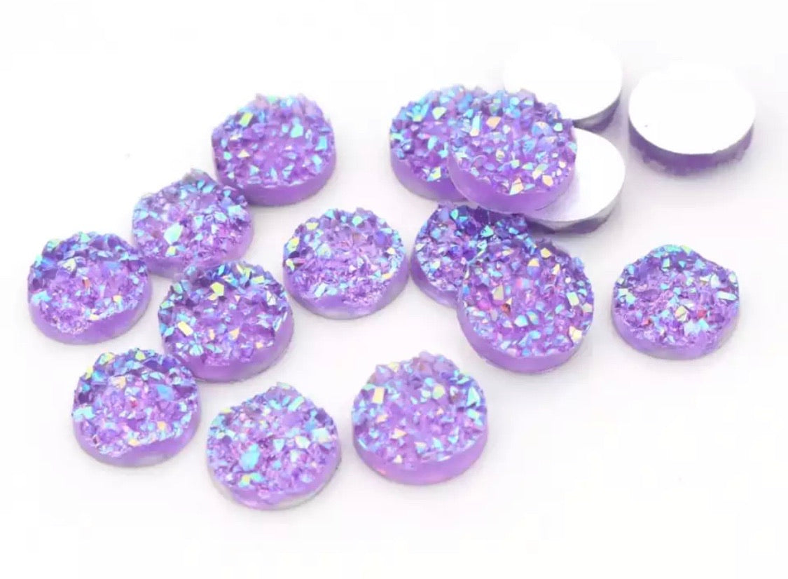 Lavender Iridescent-8/10/12mm Druzy