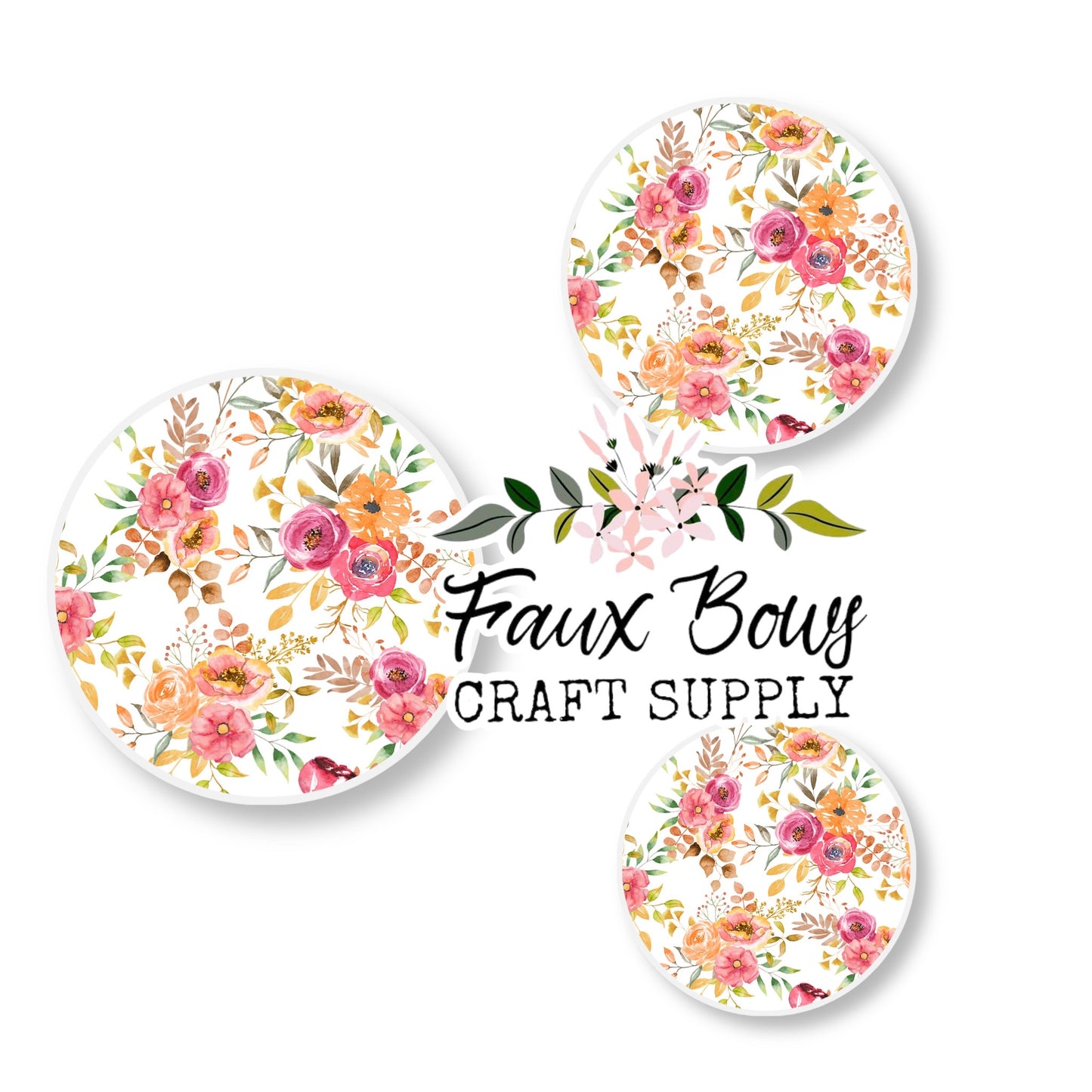 Fancy Fall Floral (Custom)-8/10/12mm Glass Cabochon
