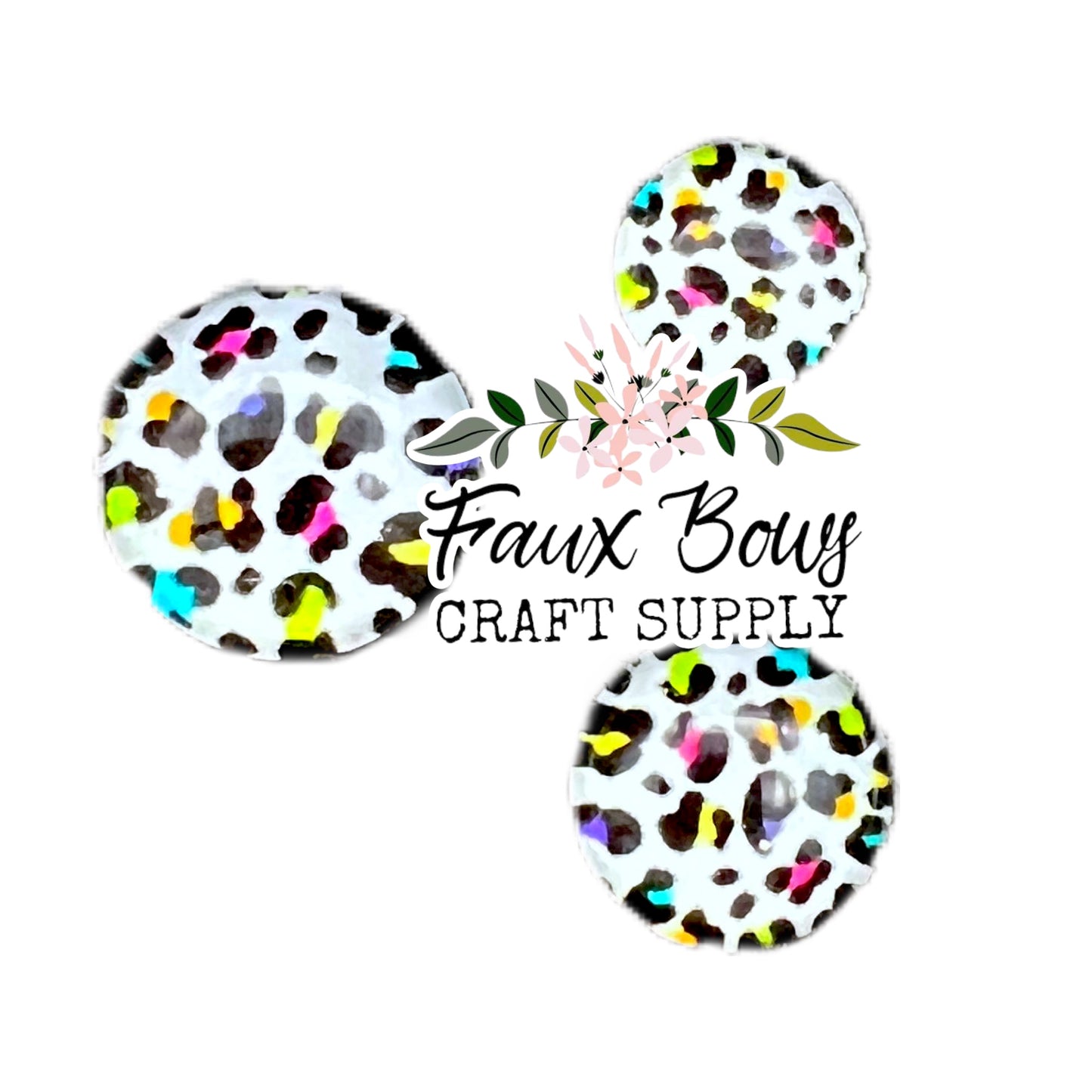 Colorful Cheetah-8/10/12mm Glass Cabochon