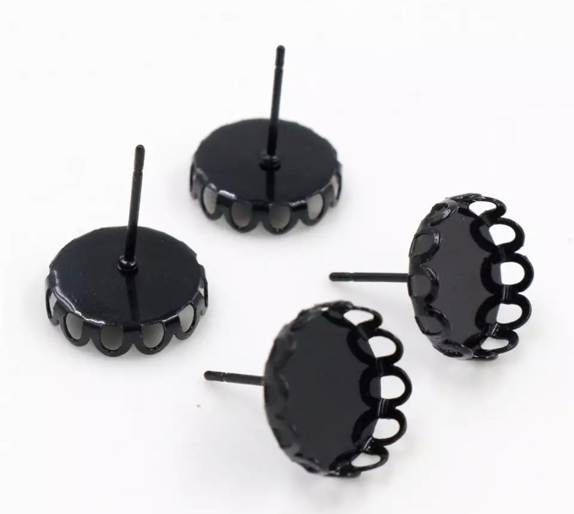 Loop Stud Earring Base-12mm