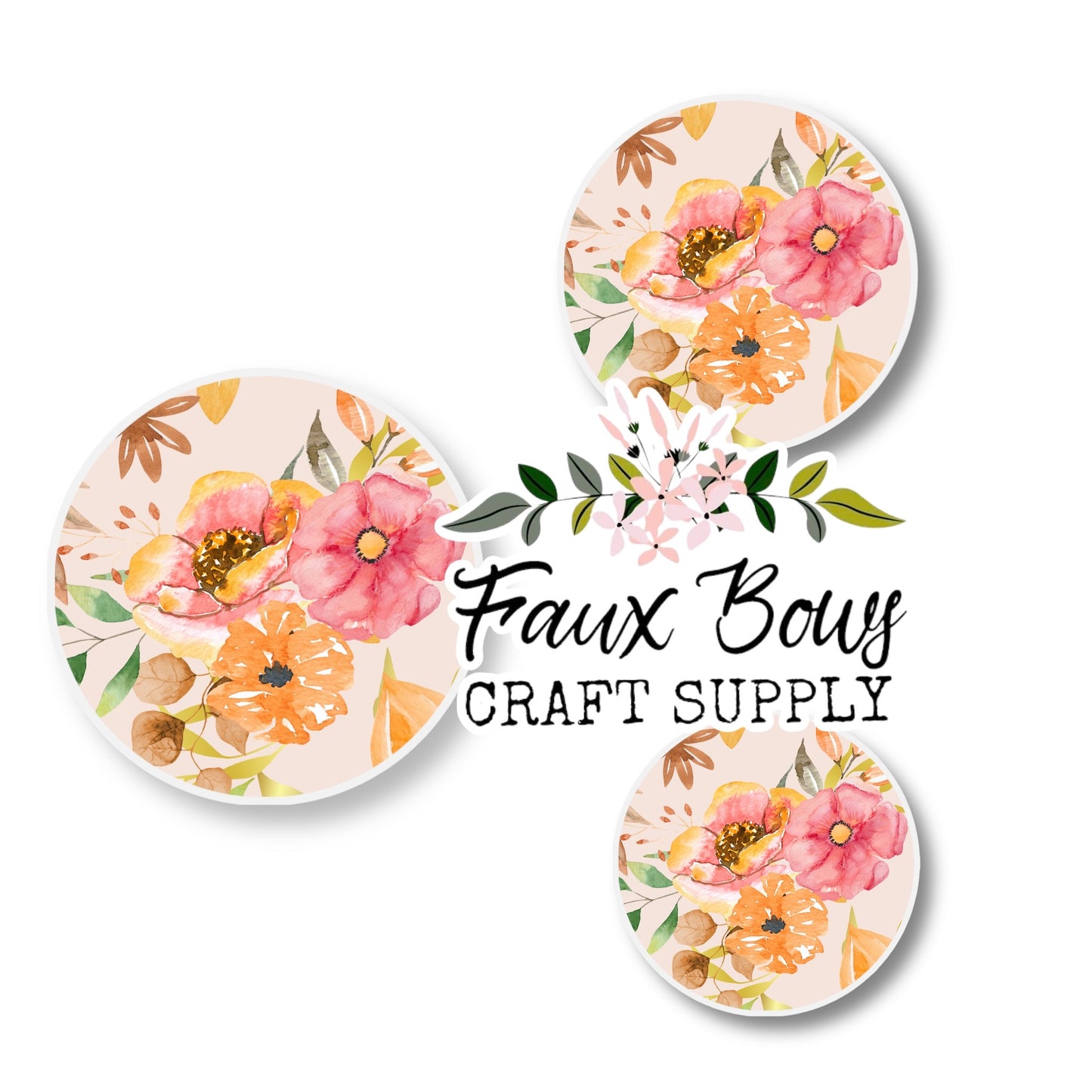 Autumn Breeze Floral (Custom)-8/10/12mm Glass Cabochon