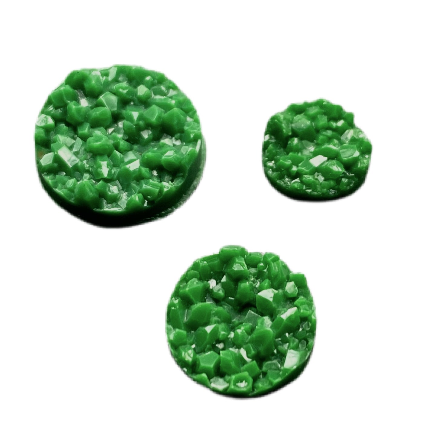 Matte Dark Green-8/10/12mm Druzy Cabochon