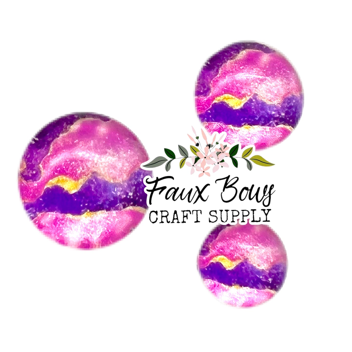 Plum Berry Geode Agate(Custom)-8/10/12mm Glass Cabochon