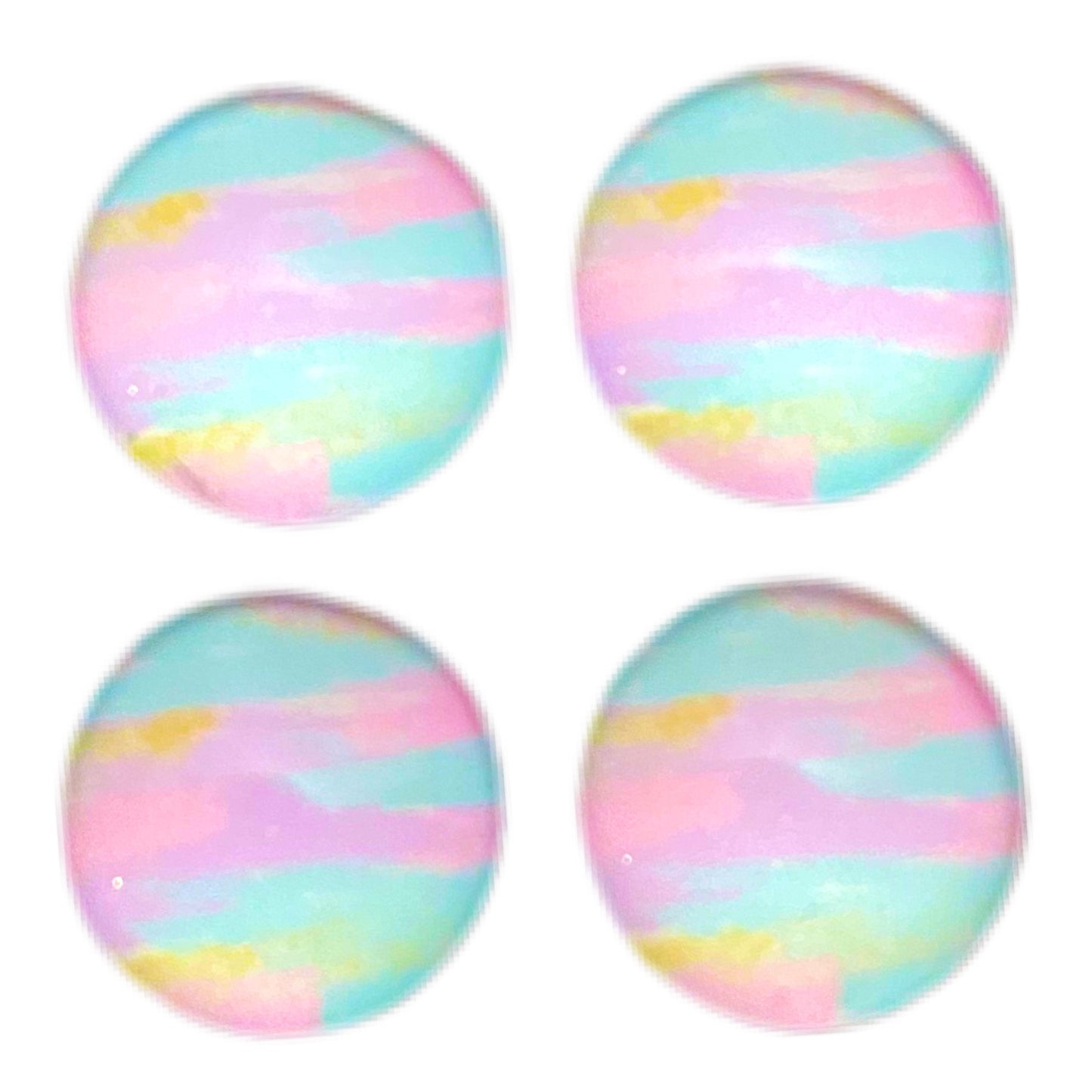 Pastel Brushstrokes (Custom)-12mm Glass Cabochon