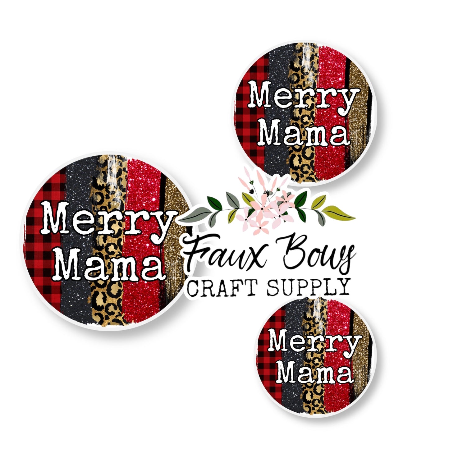 Merry Mama(Custom)-12mm Glass Cabochon