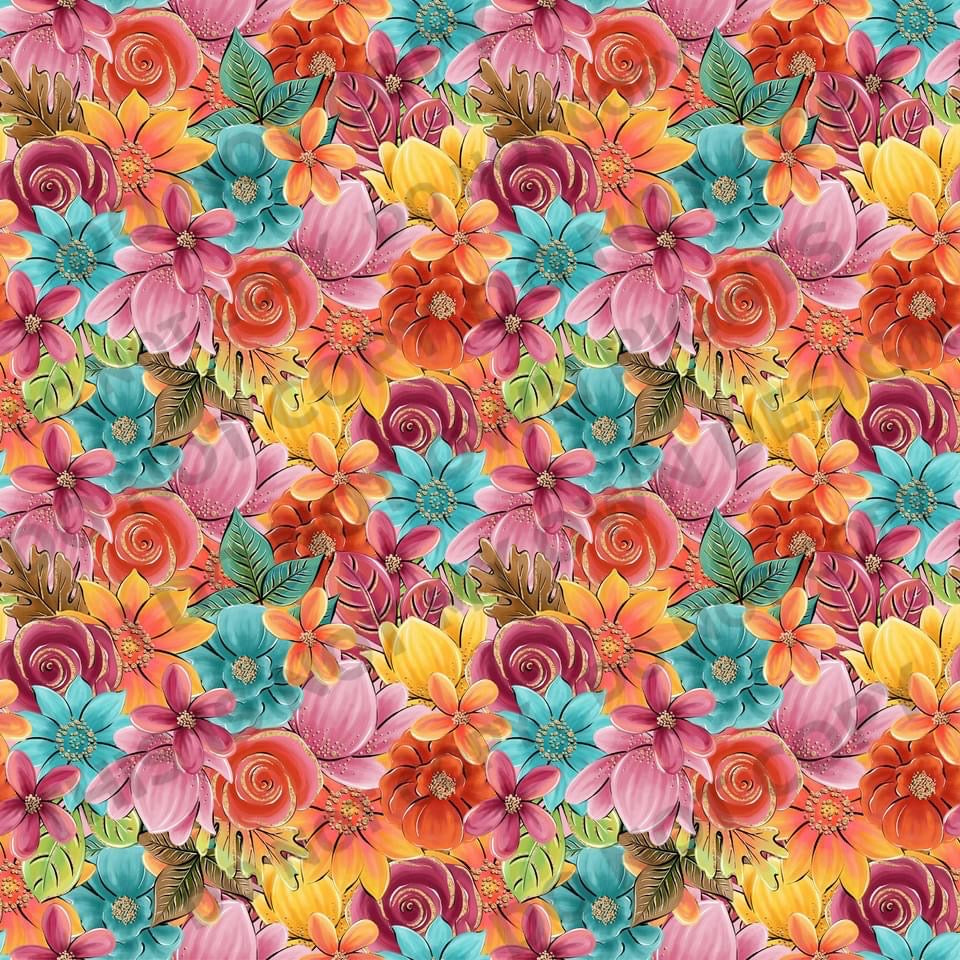 Colors of Fall Printed Fabric Ribbed Knit/Bullet/DBP/Scuba/Leather