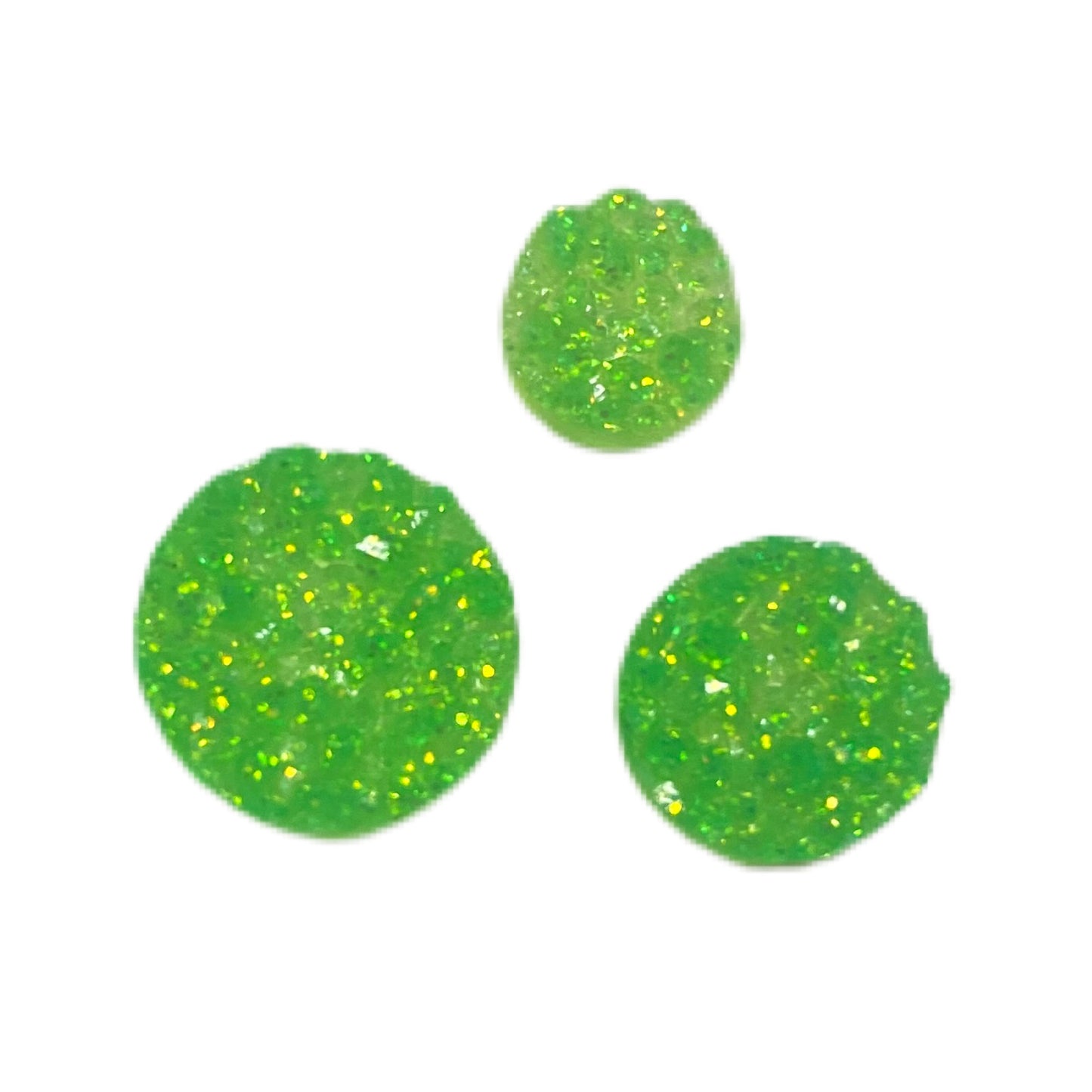 Sparkling Lime-8/10/12mm Druzy Cabochon