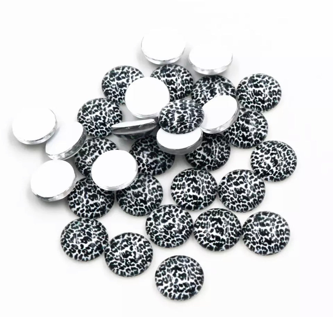 Leopard-12mm Glass Cabochon