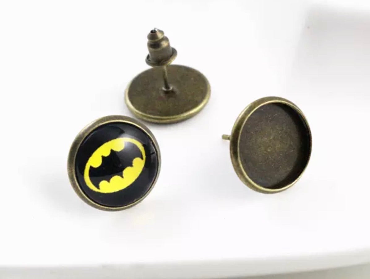 Stud Earring Base-12mm Cabochon