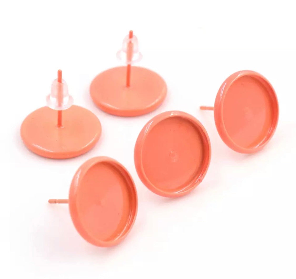 Colored Studs-12mm Cabochon Base