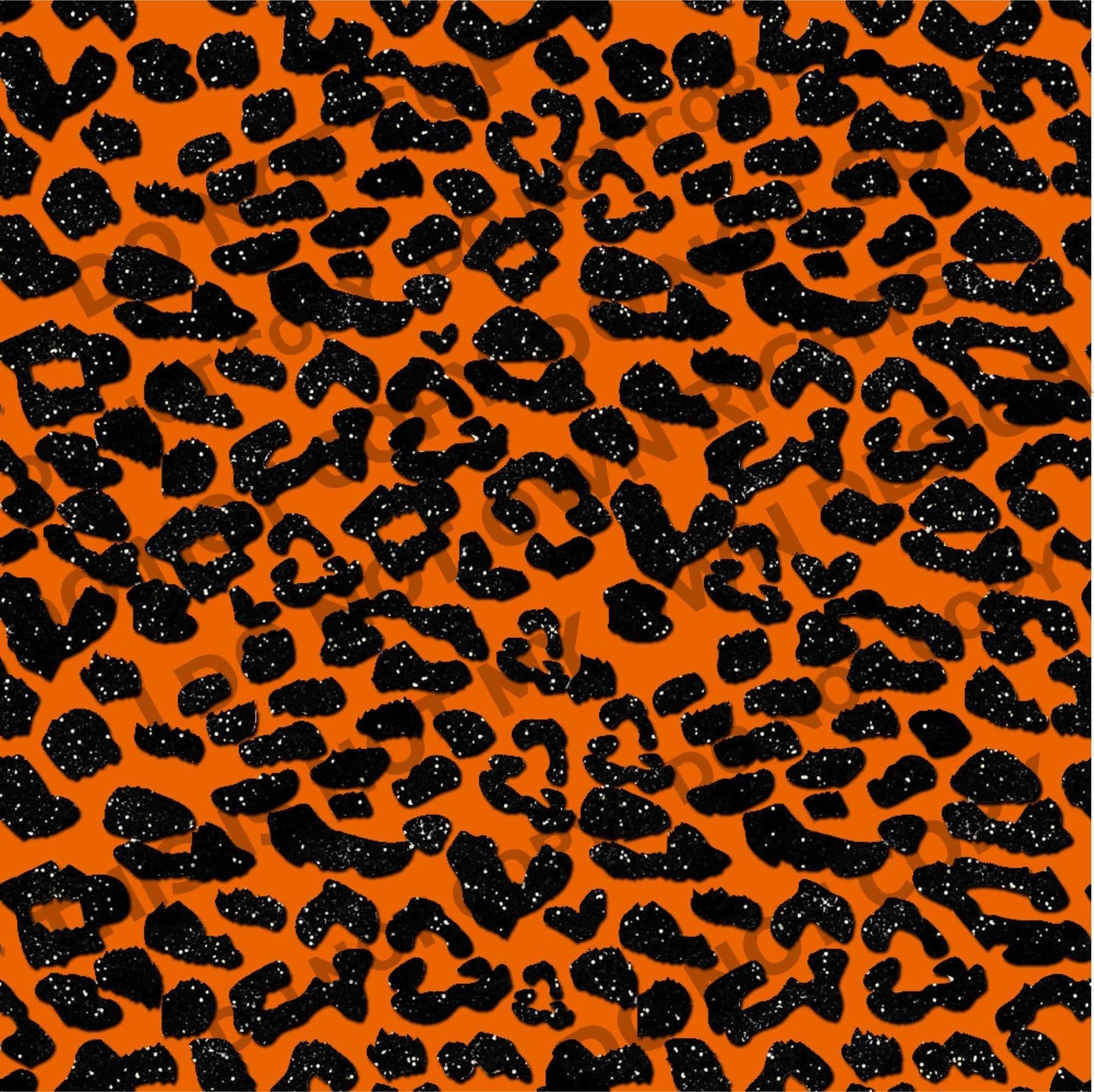 Orange Cheetah Printed Fabric Ribbed Knit/Bullet/DBP/Scuba/Leather