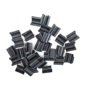 Ponytail Holder Clear/Black Plastic Buckle Backing