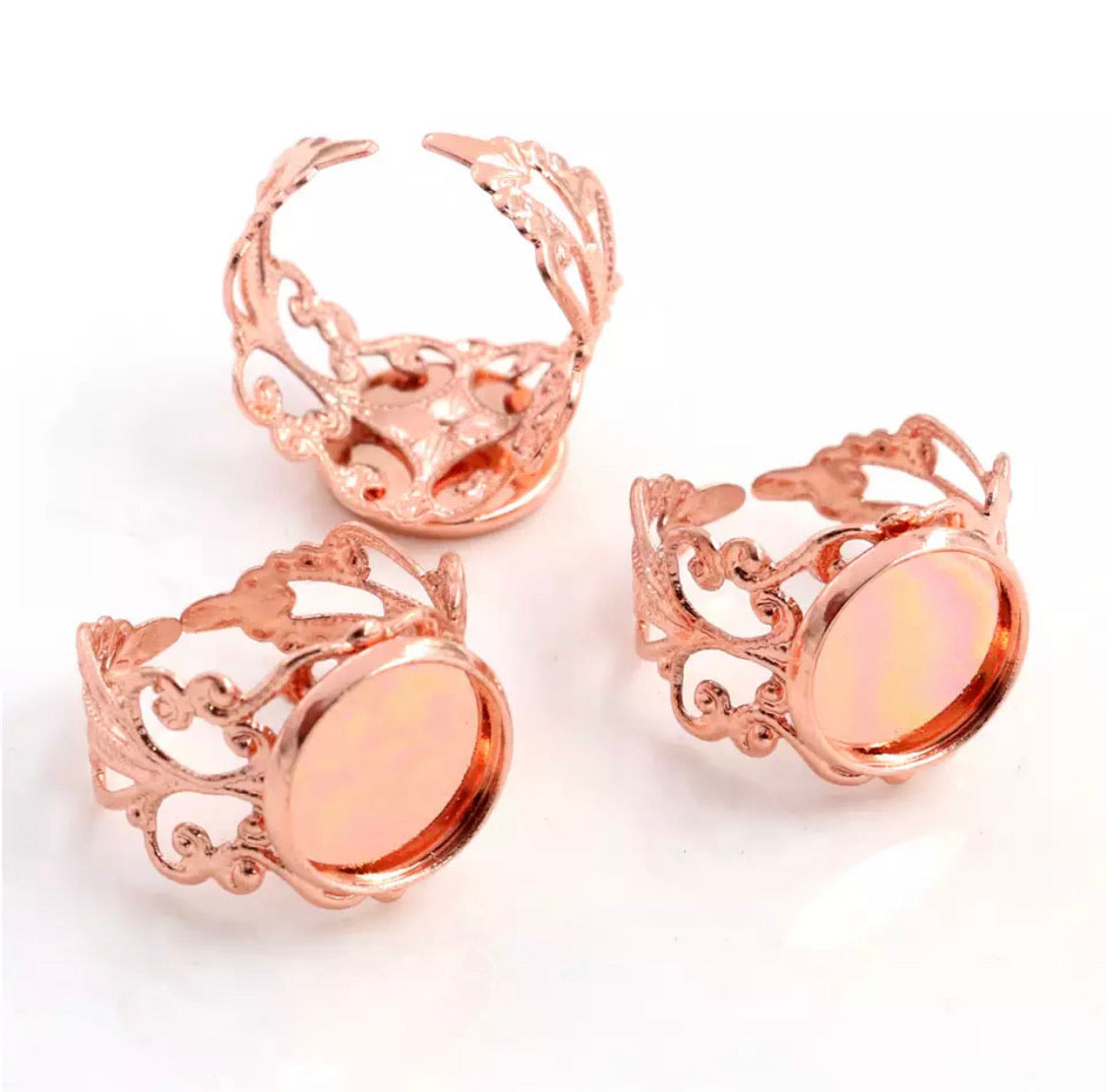 Lace Ring with 12mm Cabochon Base