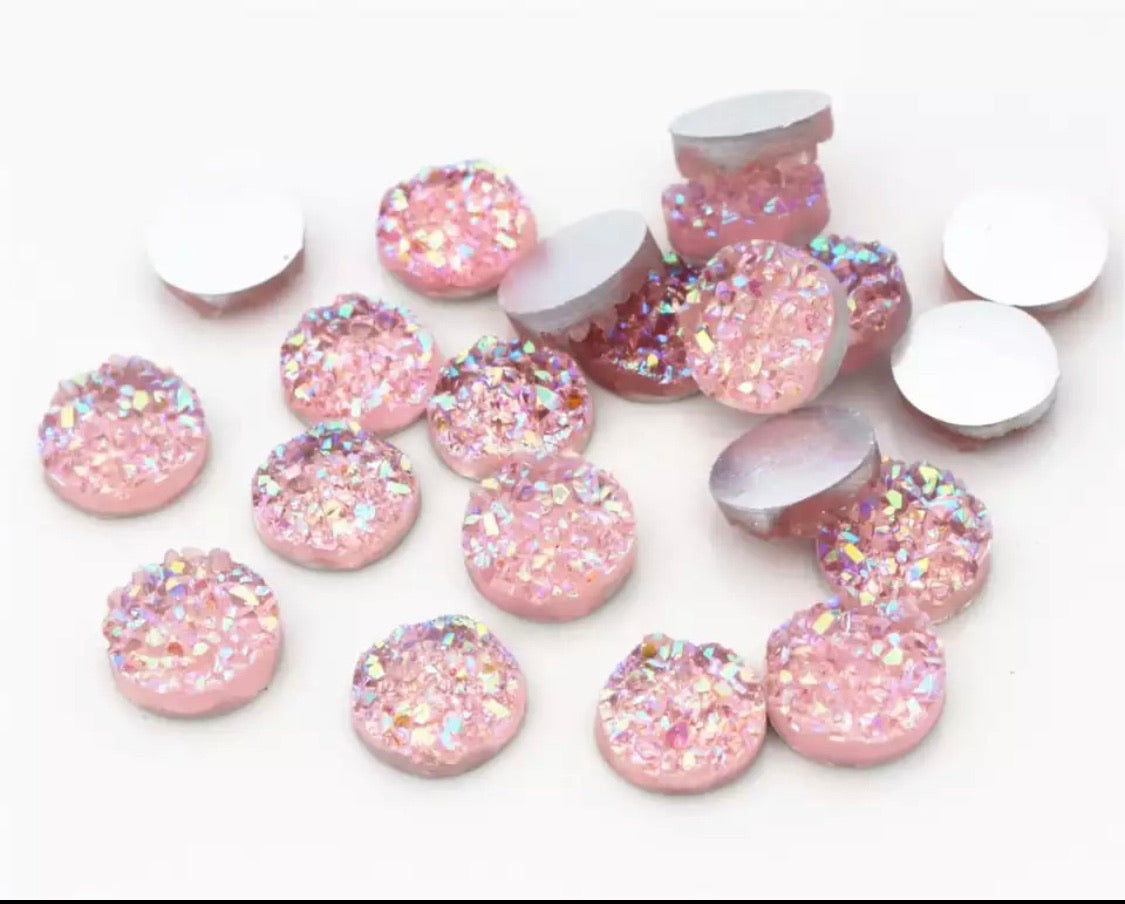 Light Pink-8/10/12mm Druzy