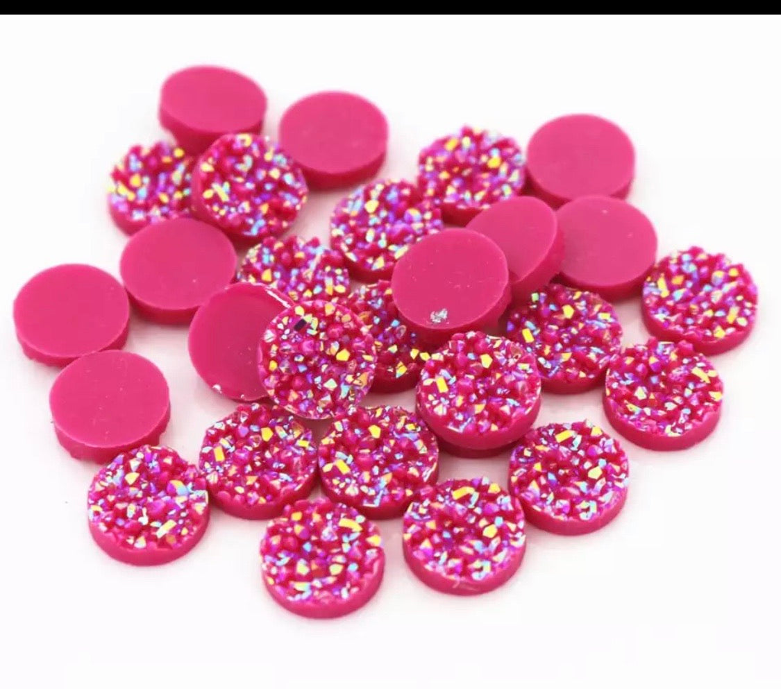 Iridescent Magenta-8/10/12mm Druzy