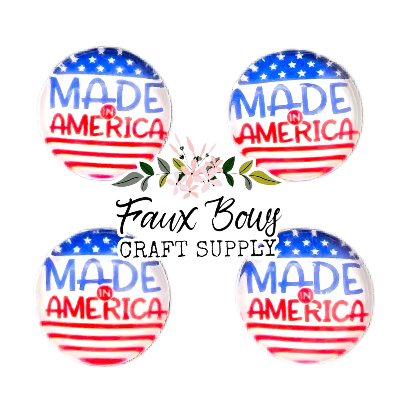 Made in America Flag (Custom)-12mm Glass Cabochon